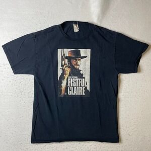 Fruit of the Loom Clint Eastwood Fistful of Claire Graphic T-Shirt Mens Large L